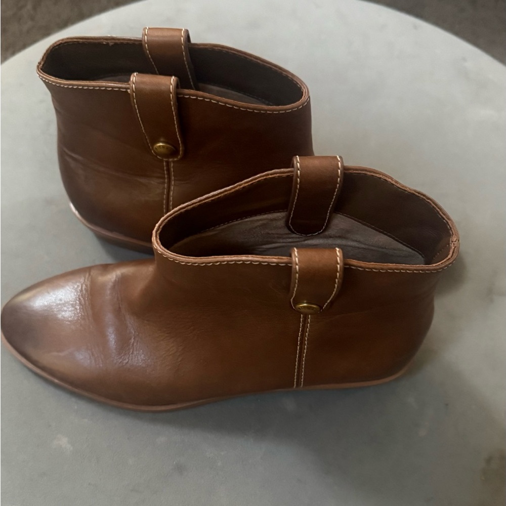 Michael Kors Brown Leather Ankle Boots